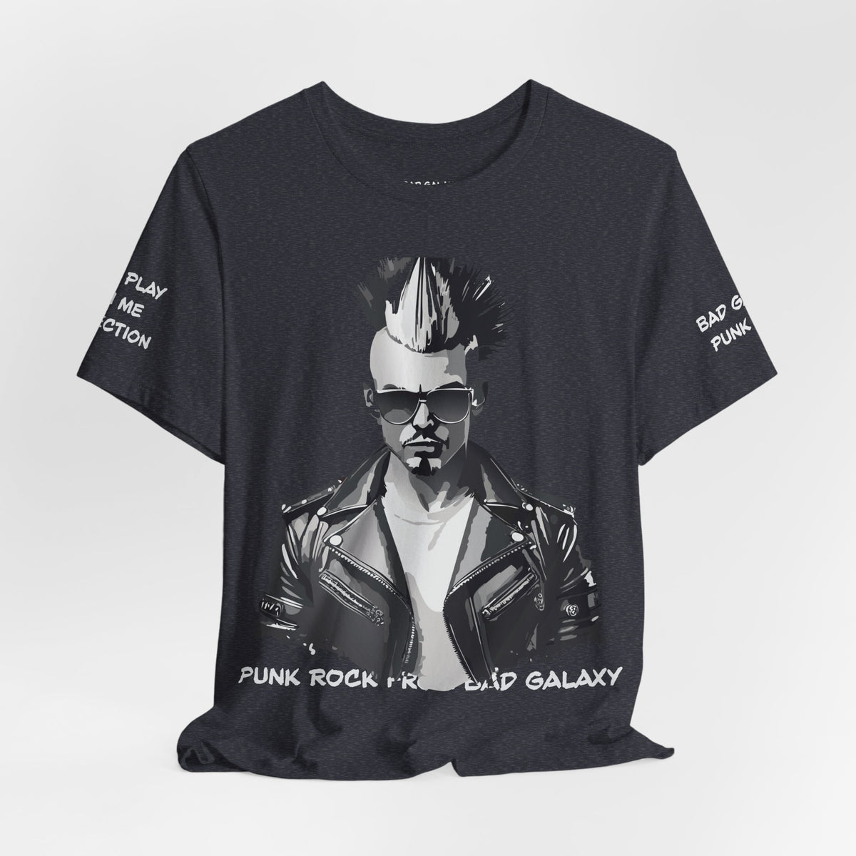 Punk Rock Graphic Unisex Cotton Bella+Canvas Tee with Art Design b39