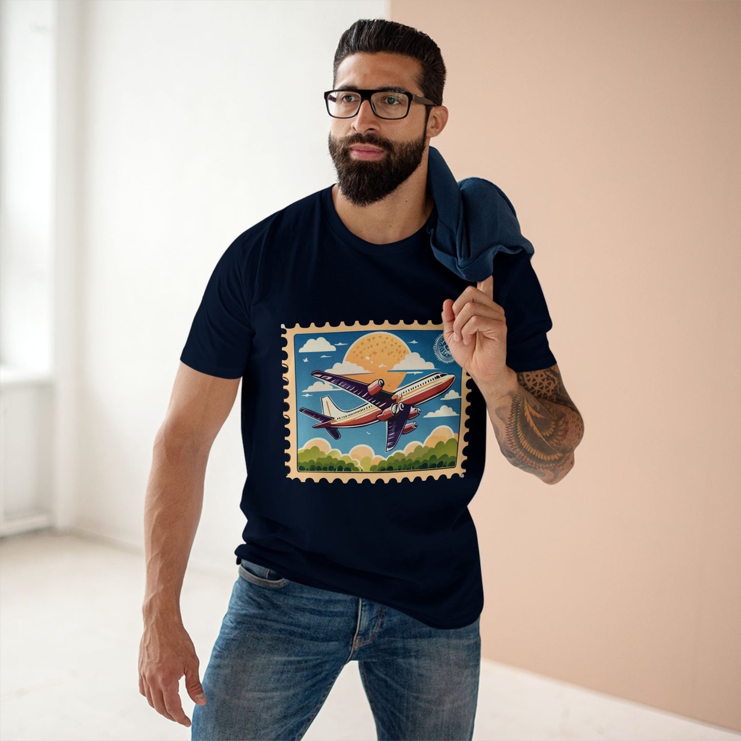 Postage Stamp Shirt Unisex Premium Cotton Tee PS13 Original Art Design Retro2Nova