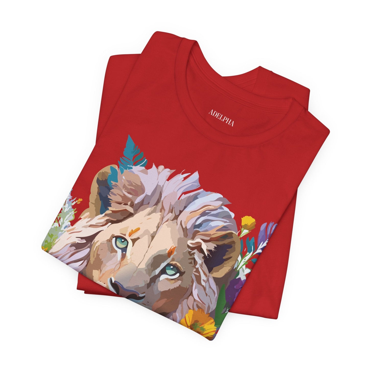 Lion Graphic Unisex 100 Cotton Vintage Animal Artwork Tee 3