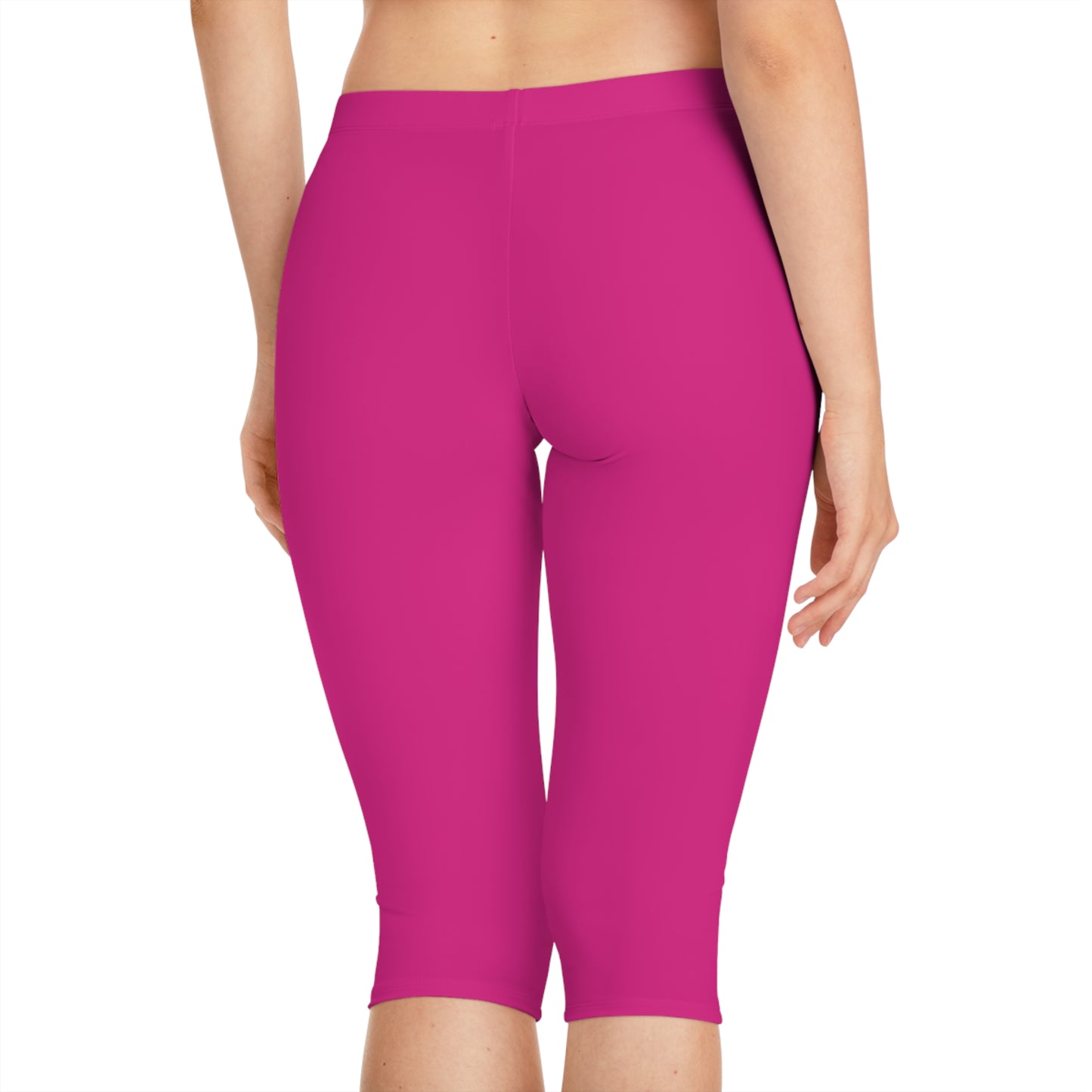 Pink Color Capri Leggings, Pink Capri Leggings 11