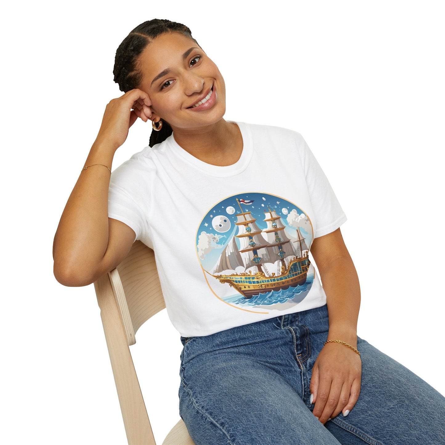 Ship T Shirts Frigate T Shirts Vessel Tee Shirt Unisex Softstyle 100 Percent Ring Spun Cotton Tee