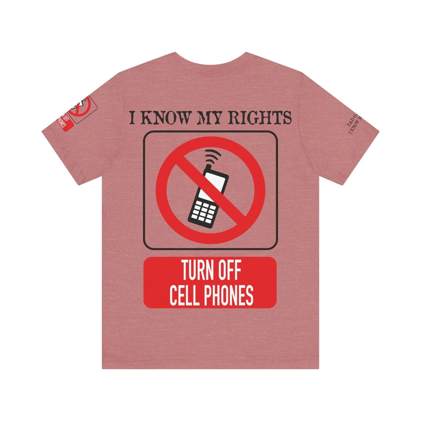 Red Stamp Tee Shirt Made In USA With 100 Percent Cotton Eco Inks From Bad Galaxy Official