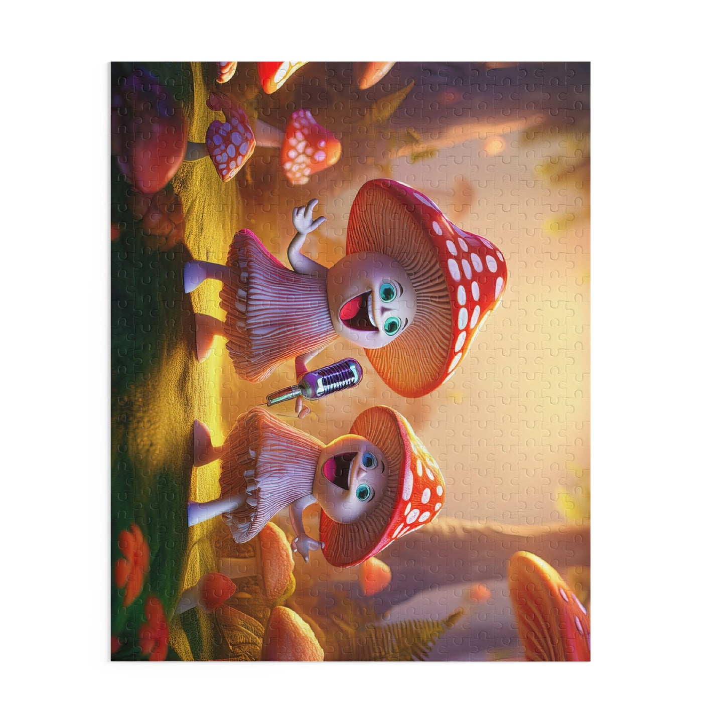 Mushrooms Puzzle 500-Chipboard Pieces in Box | Kids Puzzles Size: 16" x 20",  Ages 9+ and Family pn29