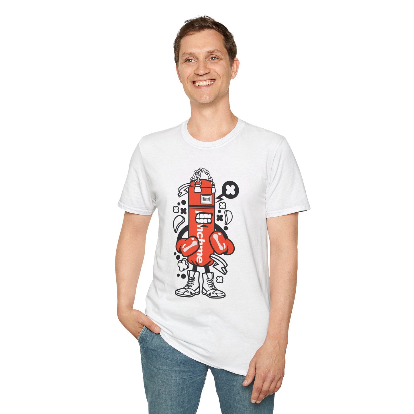 Cartoon Tee Shirt Unisex Animation Graphic Tee Funny Tee Cotton Softstyle 64000 Gildan