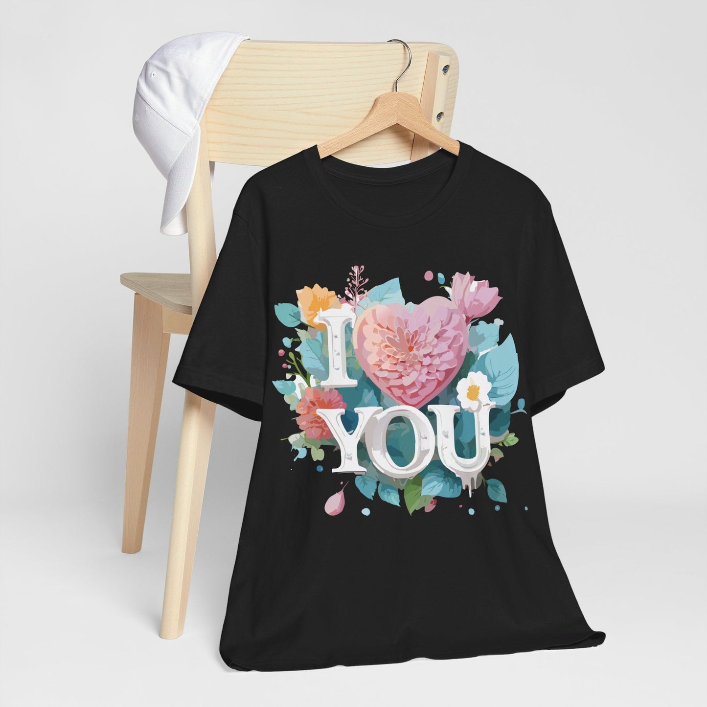 Valentine Day Graphic Unisex 100 Cotton Vintage Artwork with Love and Flower Design Tee 9