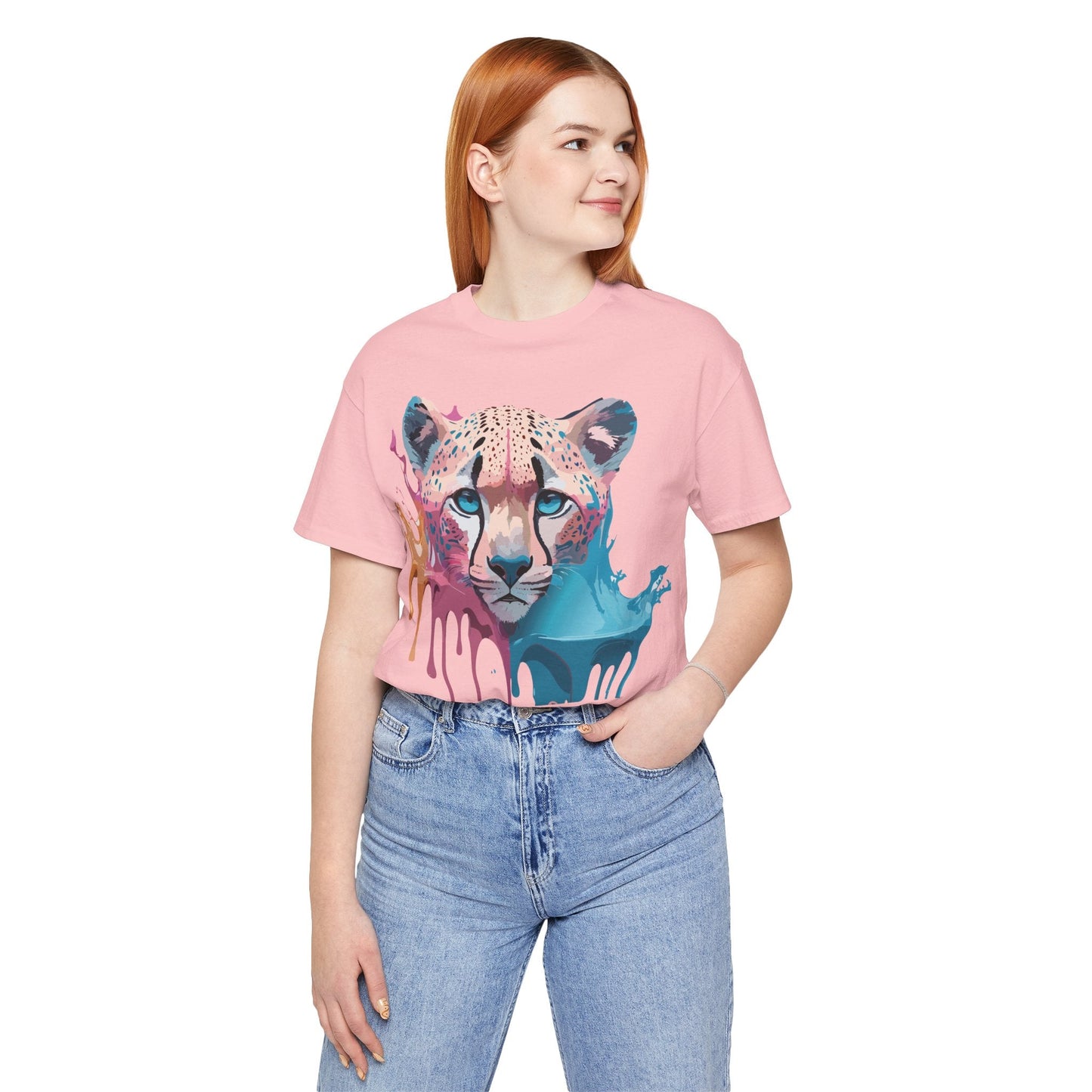 Cheetah Graphic Tee Unisex Jersey Short Sleeve Vintage Inspired Artwork Adelpha