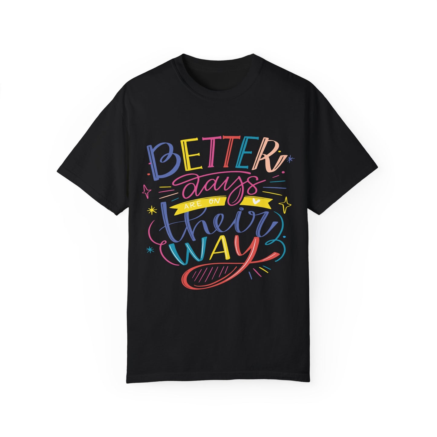 Unisex T-shirt with art design with positive quotes print