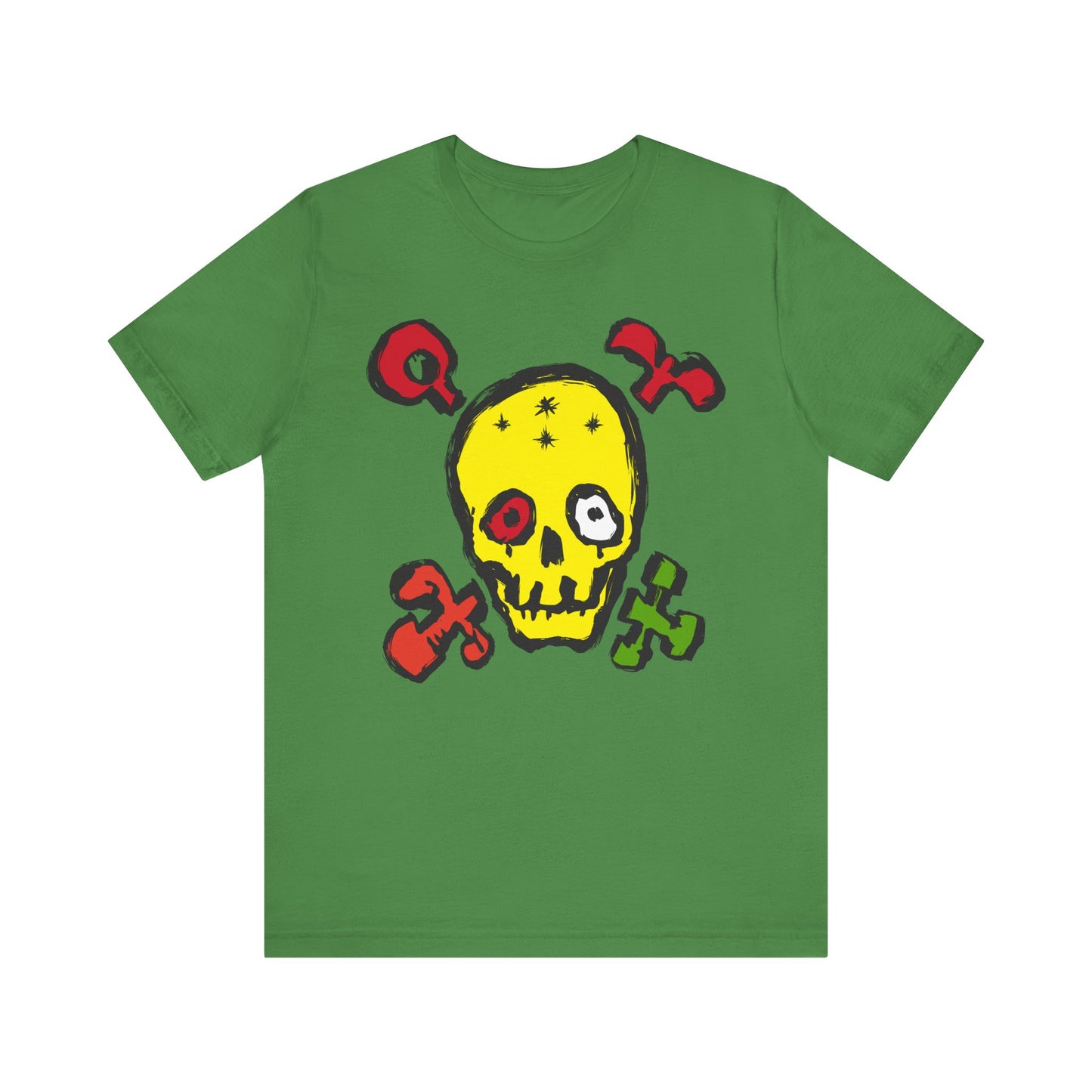 Yellow Skull Graphic Design Tee, Skull Shirt, Vintage Tees, Art Design T-Shirt, Vintage Graphic Tee, Art Shirts with Skulls