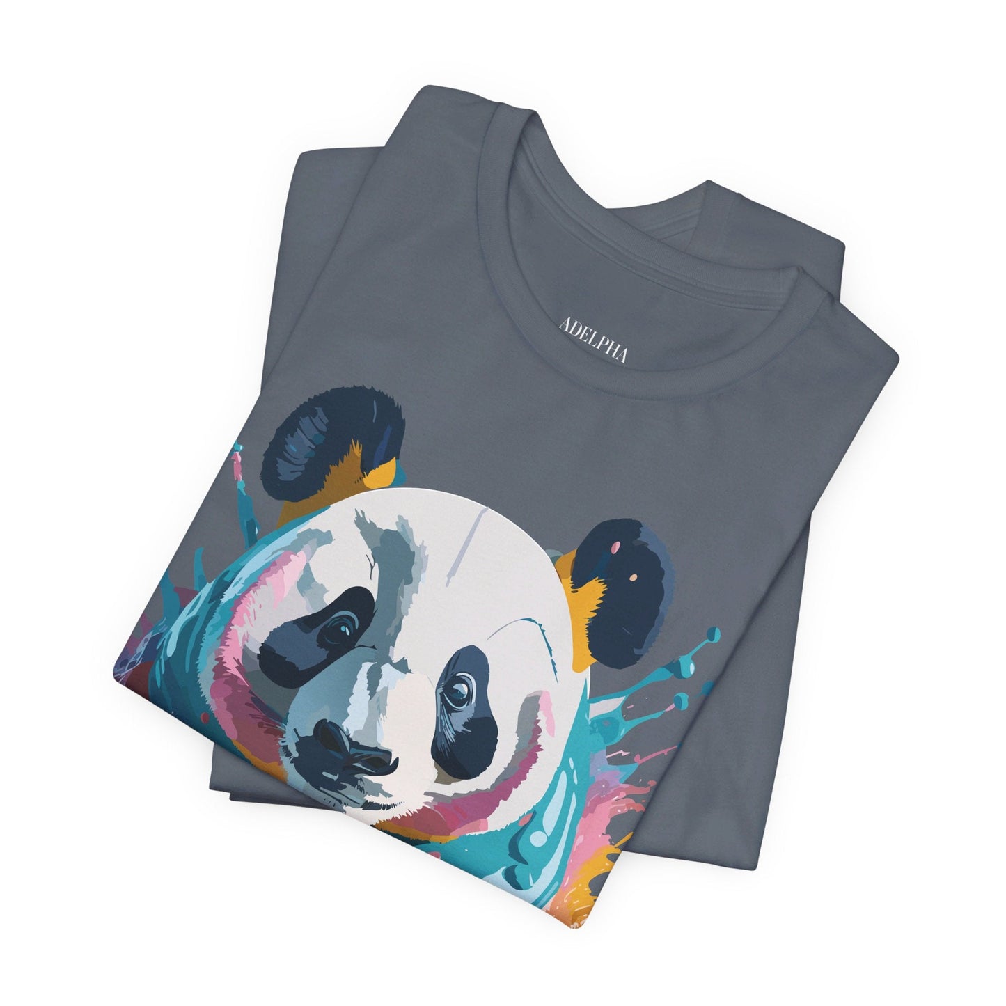Panda Graphic Tee Unisex Short Sleeve Art Design By Adelpha Vintage Inspired Shirt