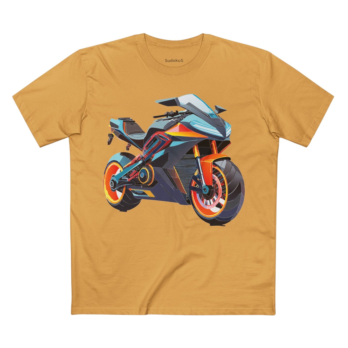 Moto Bike Graphic Unisex 100 Cotton Staple Tee 28