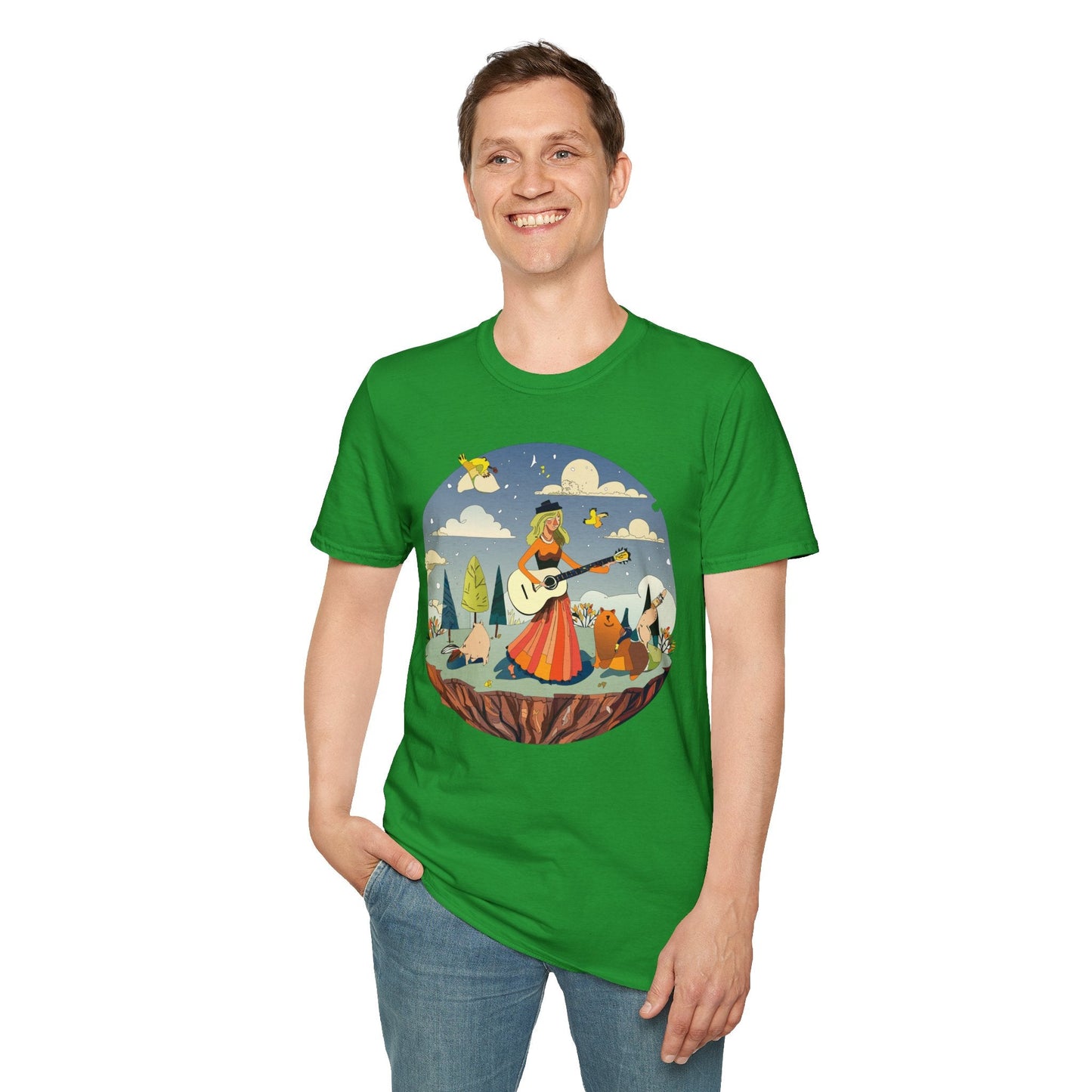 Womens Graphic T Shirt Art Design Tee Unisex SoftStyle Gildan 64000 100 Percent Cotton