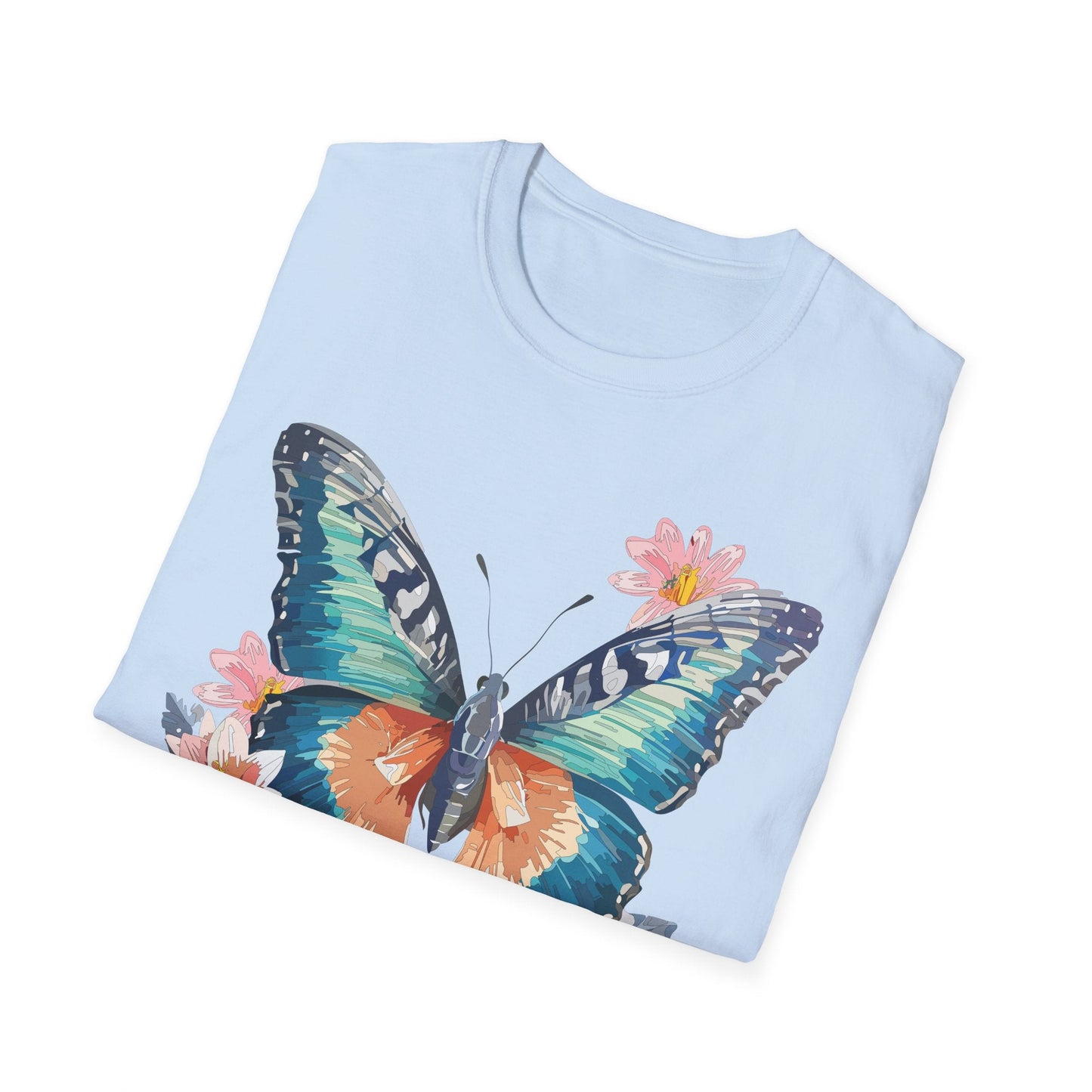 Butterfly T Shirt Unisex Cotton Tee Monarch Butterfly Design Softstyle 64000 Gildan Brand Quality