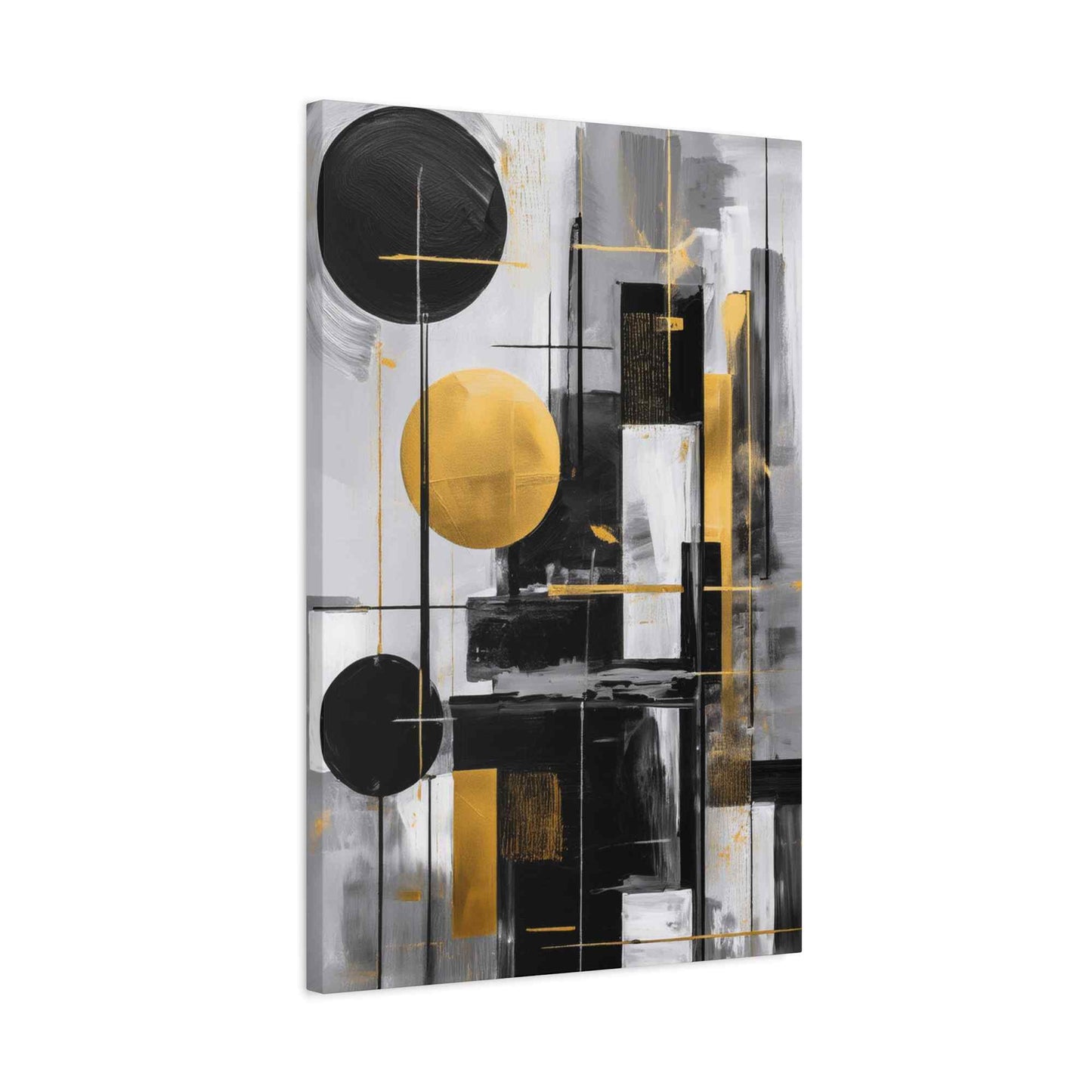 Black Abstract Painting Print Canvas 20x24,20x30,24x30, 24x32,24x36,30x40, 32x48,36x48,40x60 Pine-Wood Inner Frame ABS-21