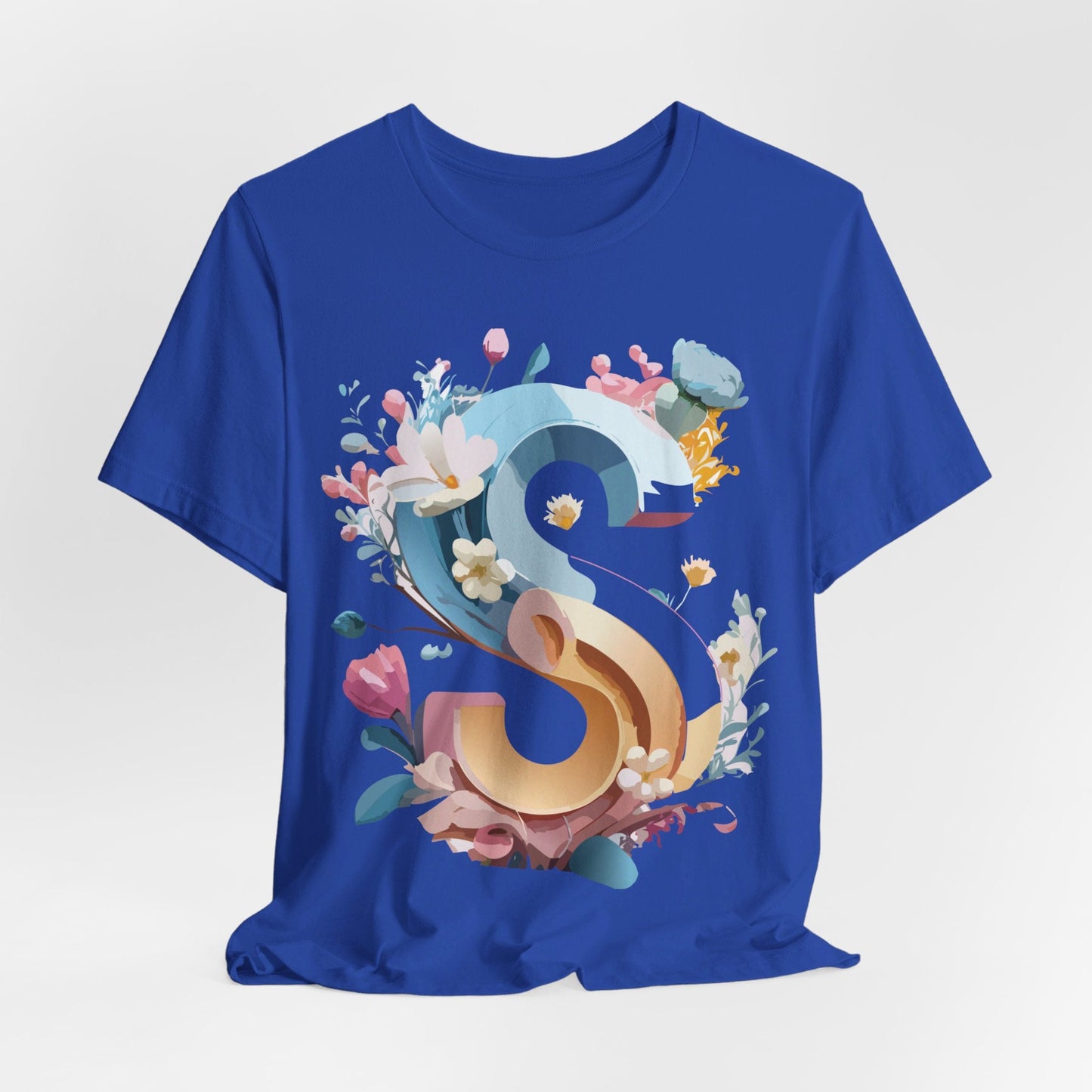 Letter S Shirt Graphic Tee Unisex Jersey Short Sleeve Premium Vintage Inspired Artwork Adelpha