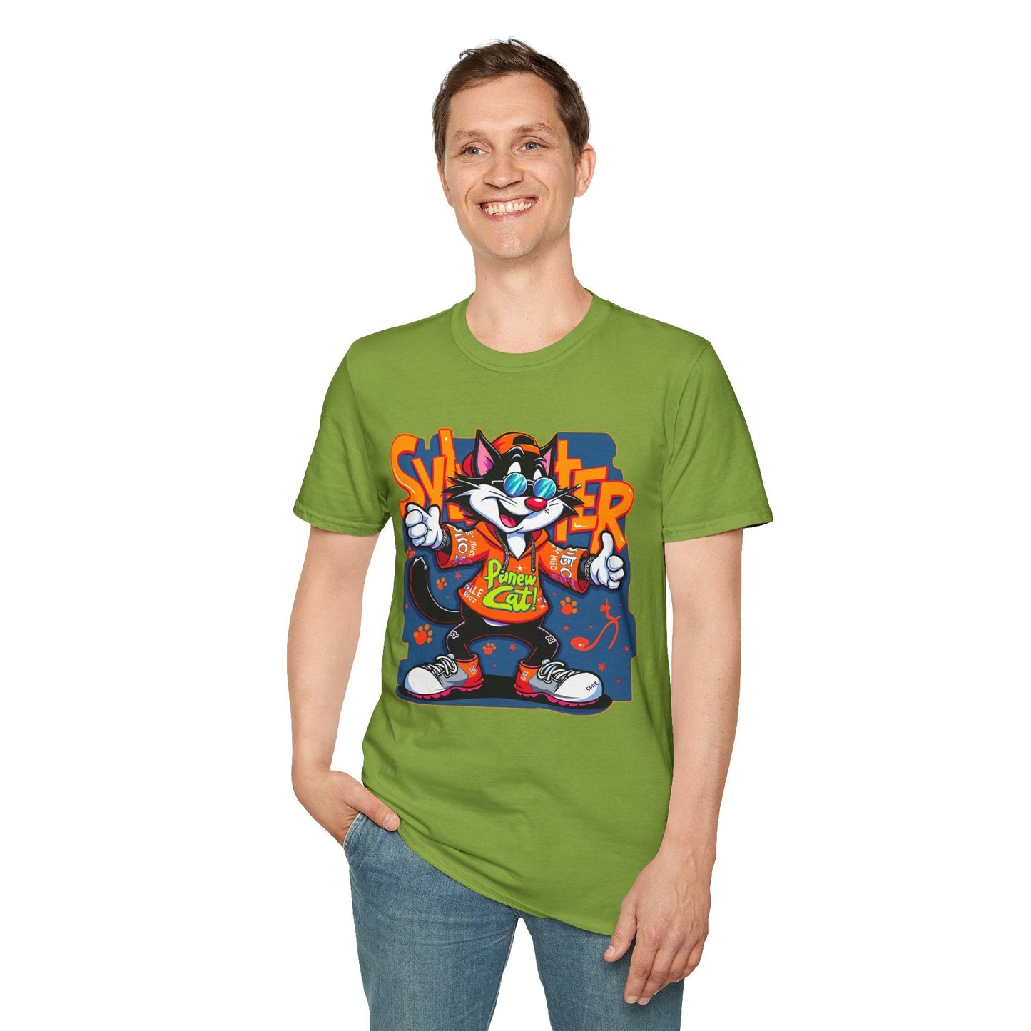 Funny Cartoon Animals Tee Shirt Unisex Gildan Softstyle 64000 Graphic Cartoon Tee