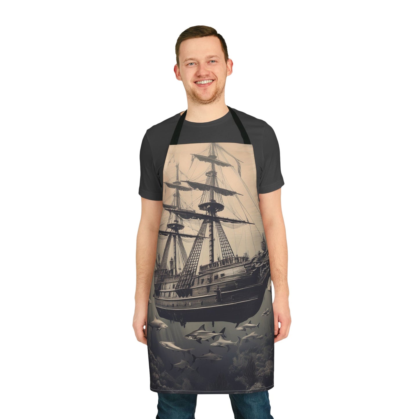 Ship 100% Polyester Stain-resistant 31.5 x 25.6 | Art Print Canvas Apron 6