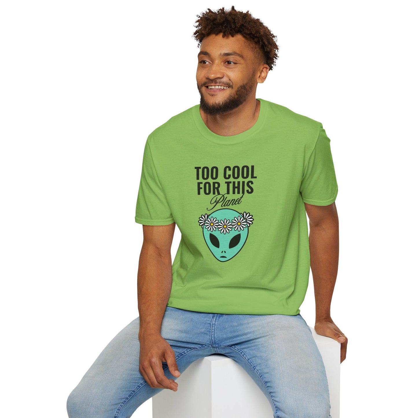 Alien Graphic Tee  Too Cool For This Planet Floral Crown