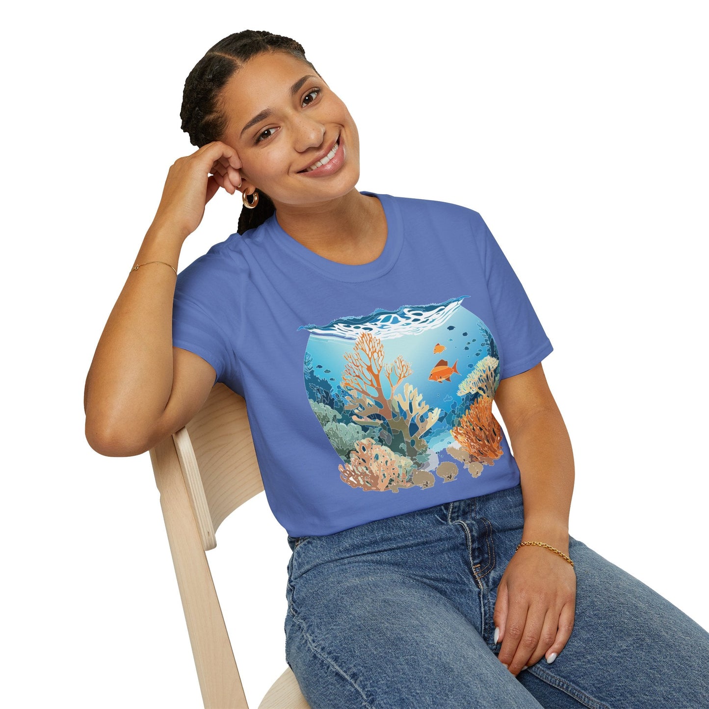 Ocean Tee Shirt Unisex Gildan Softstyle Cotton Tee Shirt 64000 Lightweight Breathable Comfort