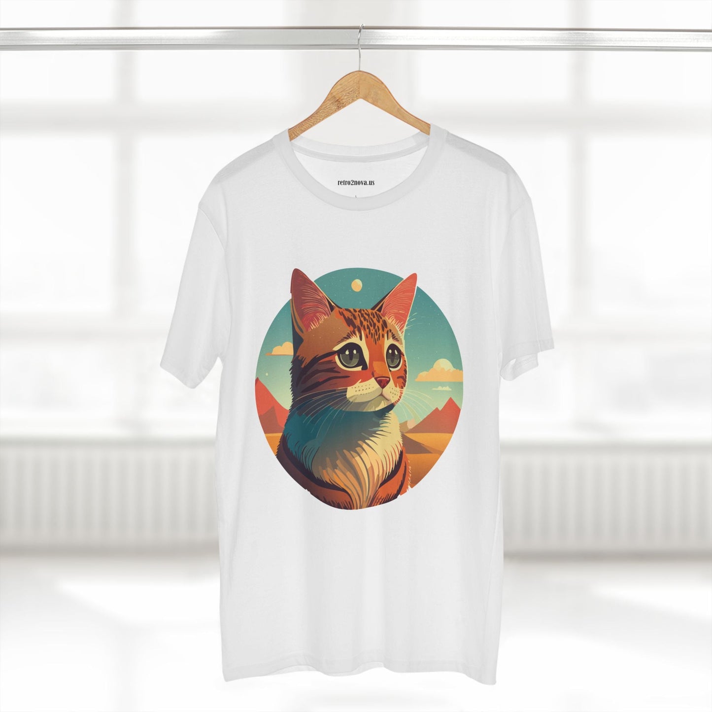 Cat Shirt Unisex Premium Cotton Tee With Original Art Design By Retro2Nova Breathable Ring Spun Cotton Soft Comfortable