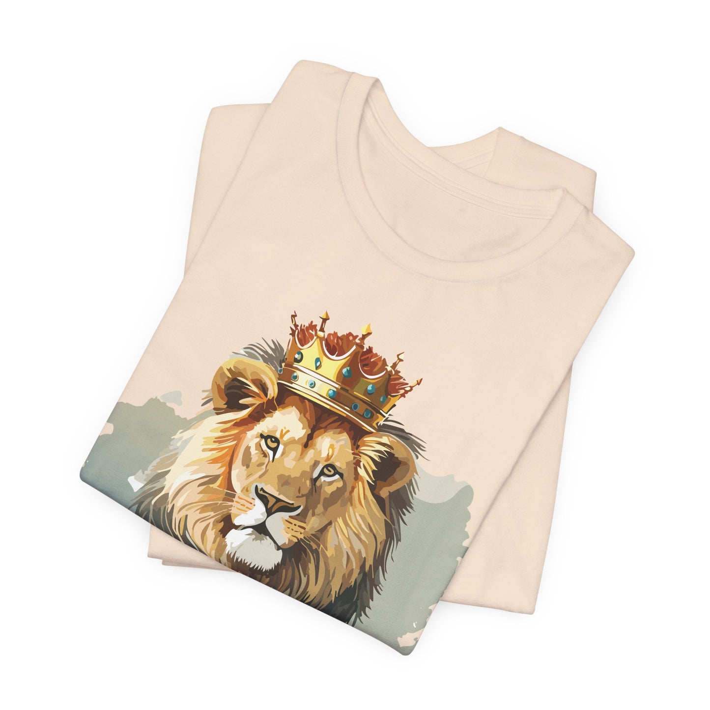 Majestic Lion Crown T-shirt, Animal Shirt, Lion Tee, Unisex Top, Birthday Gift, Shirt with Animal design