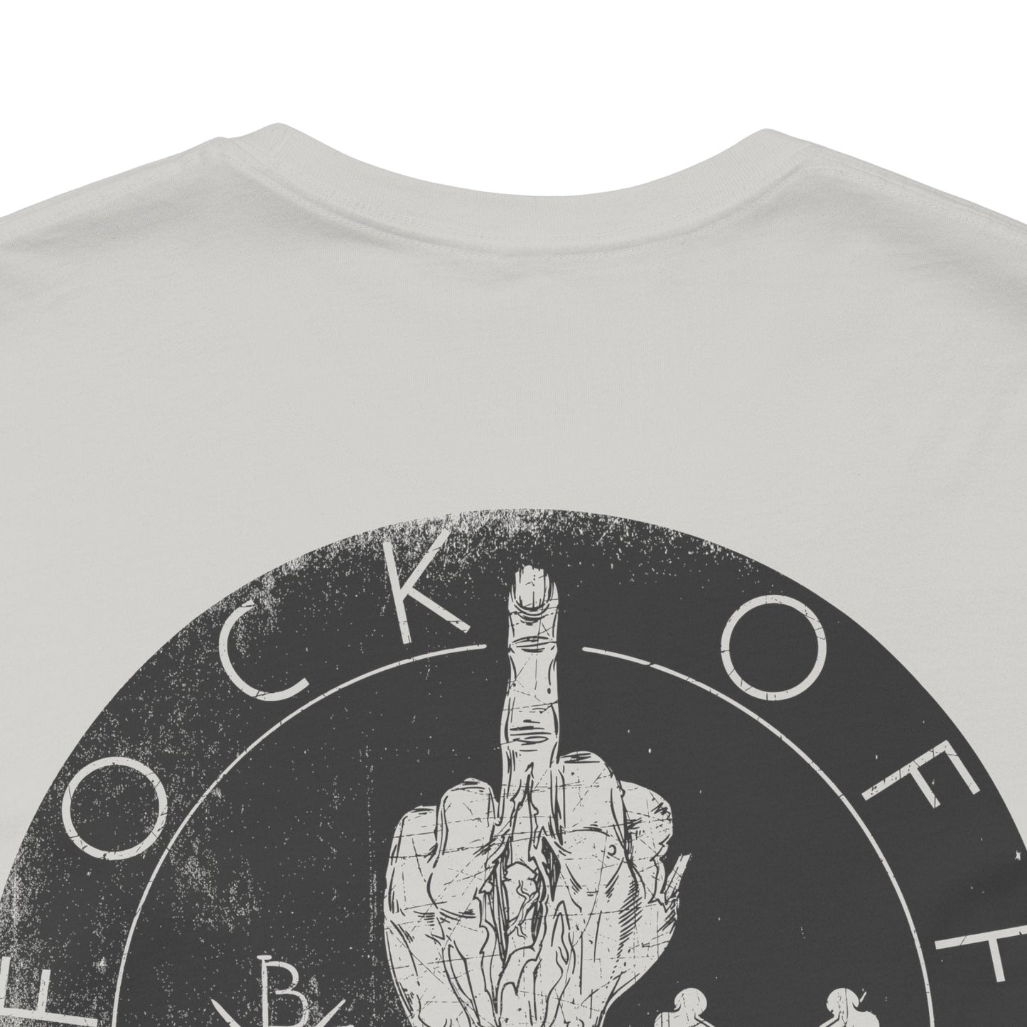 Middle Finger Skull Graphic Design Unisex Cotton T-Shirt A-11