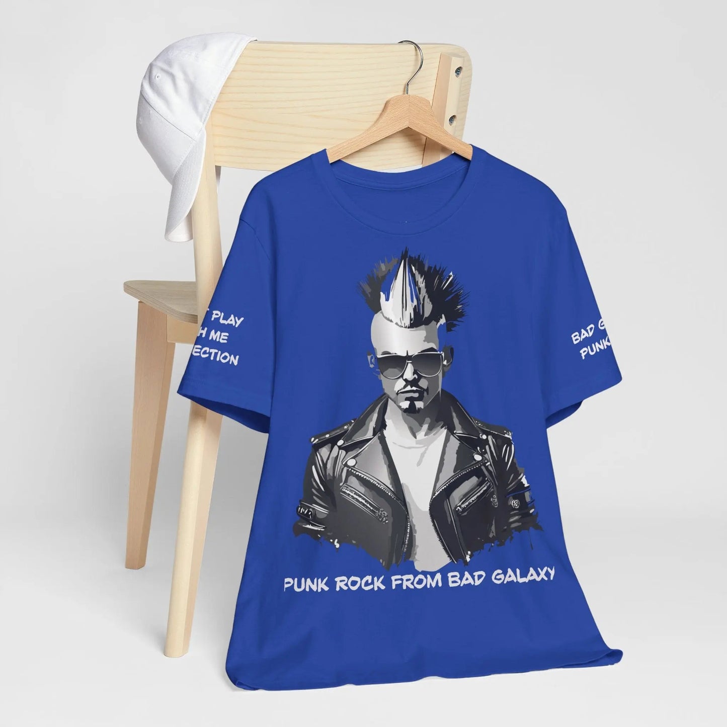 Punk Rock Tee Shirt Made To Order From Bad Galaxy Eco Friendly Inks Cotton Tee Made In USA