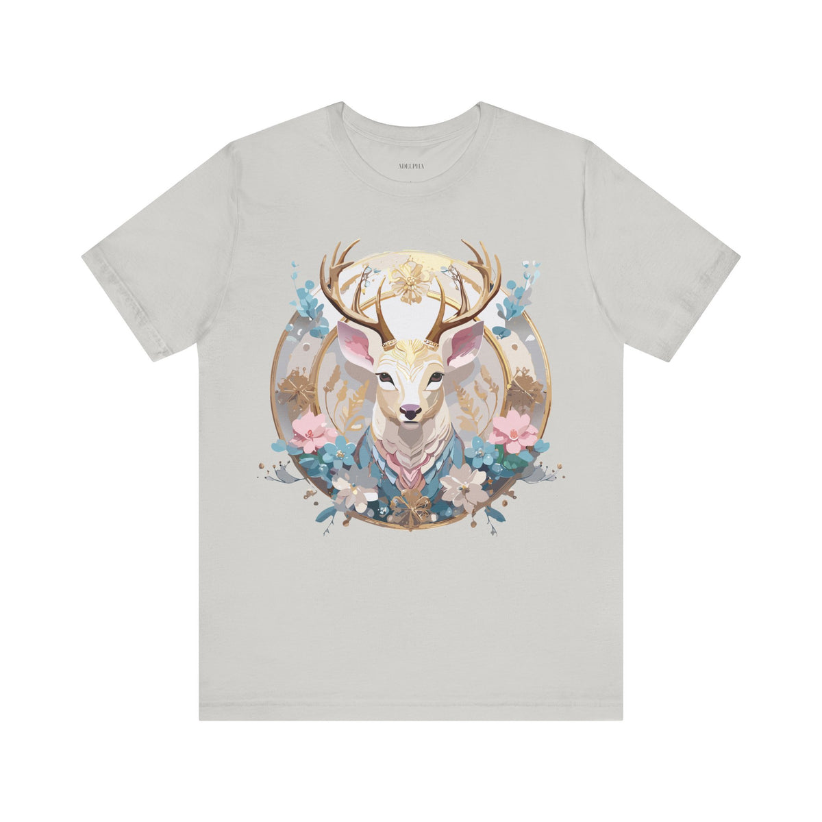 Medallion Graphic Unisex Cotton Bella+Canvas Tee with Floral Art Design m59