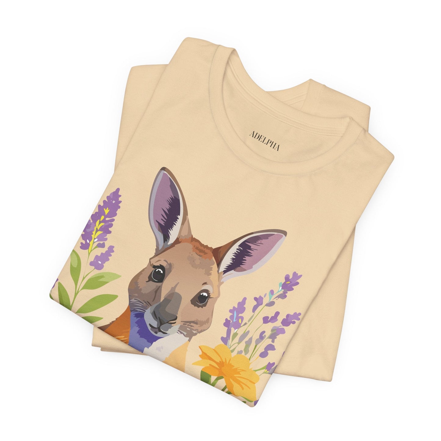 Adelpha Vintage Inspired Graphic Tee Kangaroo Artwork Unisex Jersey Short Sleeve T Shirt