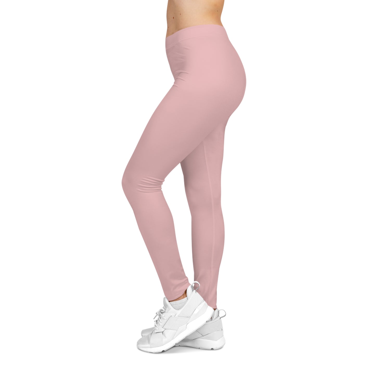 Tea Rose Color Women's Poly-Span Casual Leggings XS-2XL
