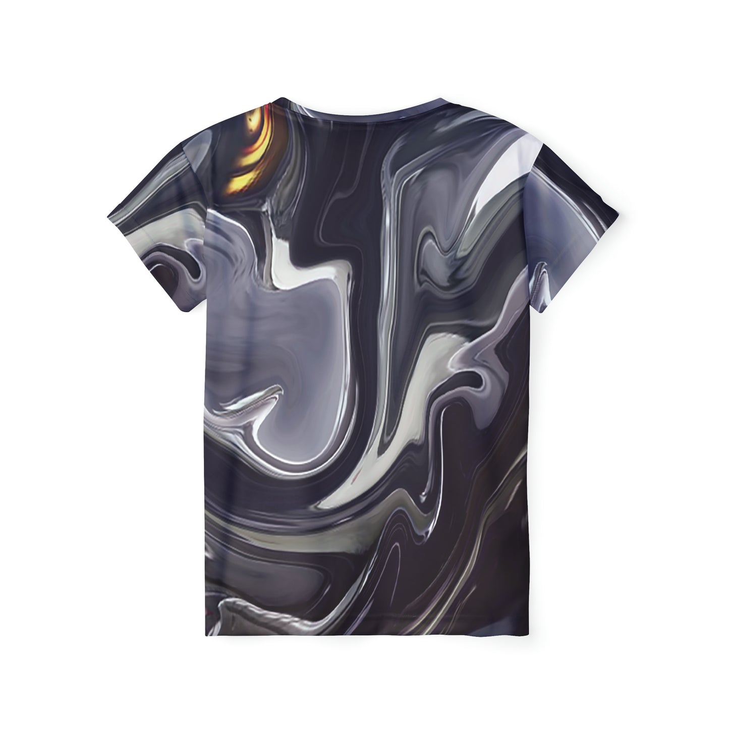 Poly Jersey Tee Shirt with abstract prints