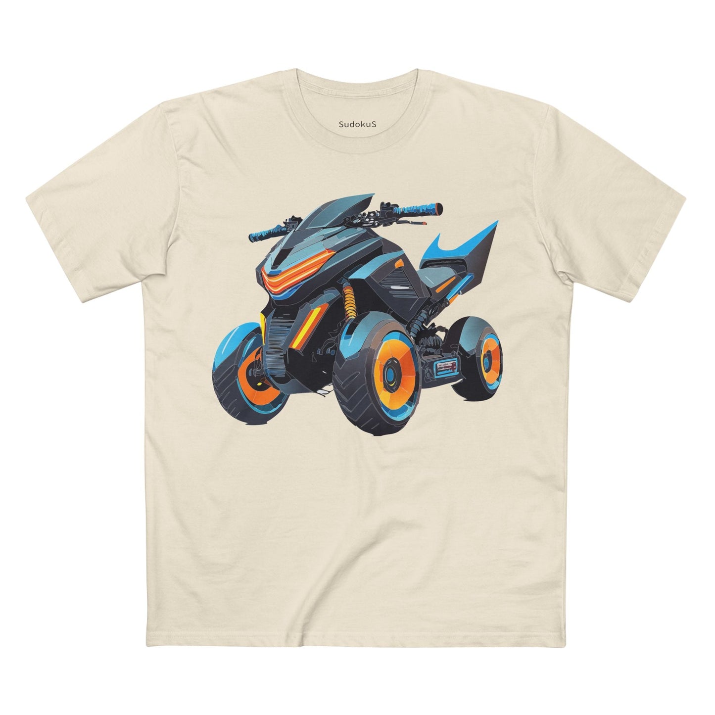 Moto Bike Graphic Unisex 100 Cotton Staple Tee 15