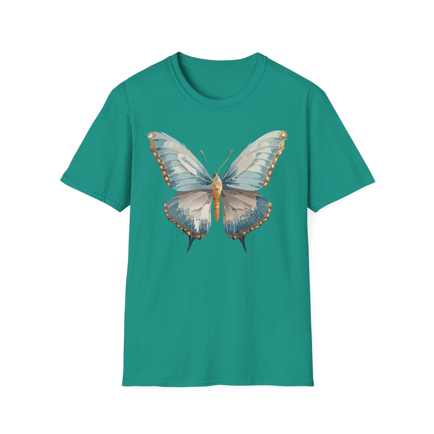 Butterfly Emblem Shirt Unisex T Shirt Gildan Softstyle 64000 Monarch Print Cotton Tee Everyday