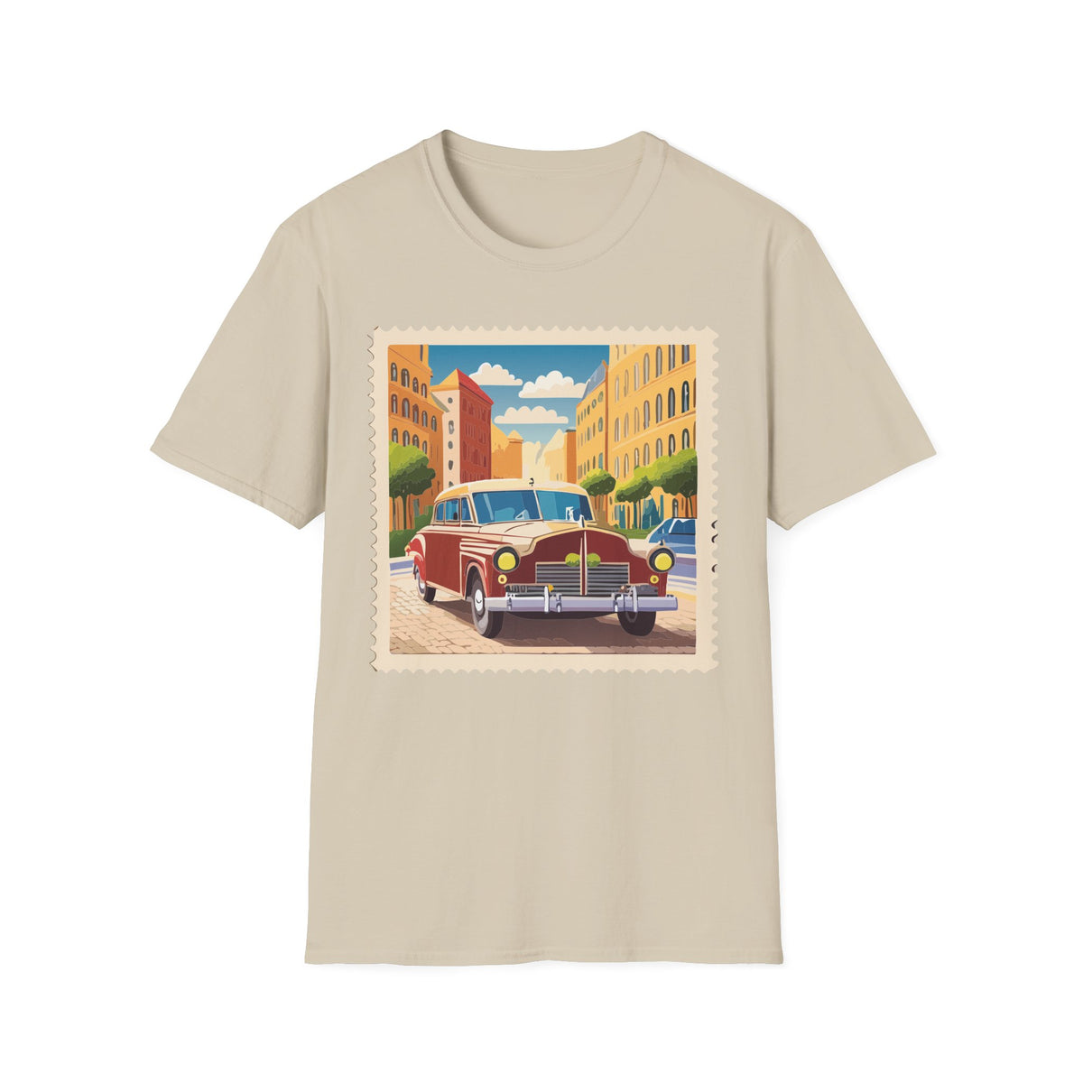 Vintage Convertible Car illustration T-Shirt | Retro City Street