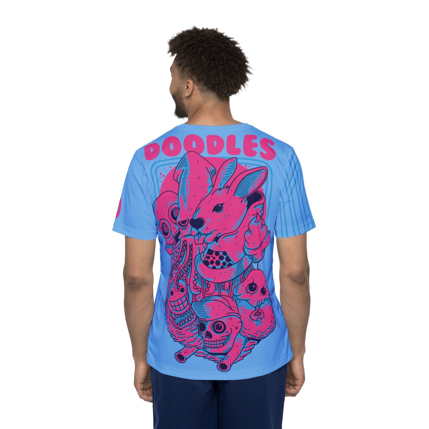 59-Be Fun Graphic T-Shirt, Art Design Poly Shirt, All Over Print Graphic Tee, Monsters T-Shirt, Cartoon Tees