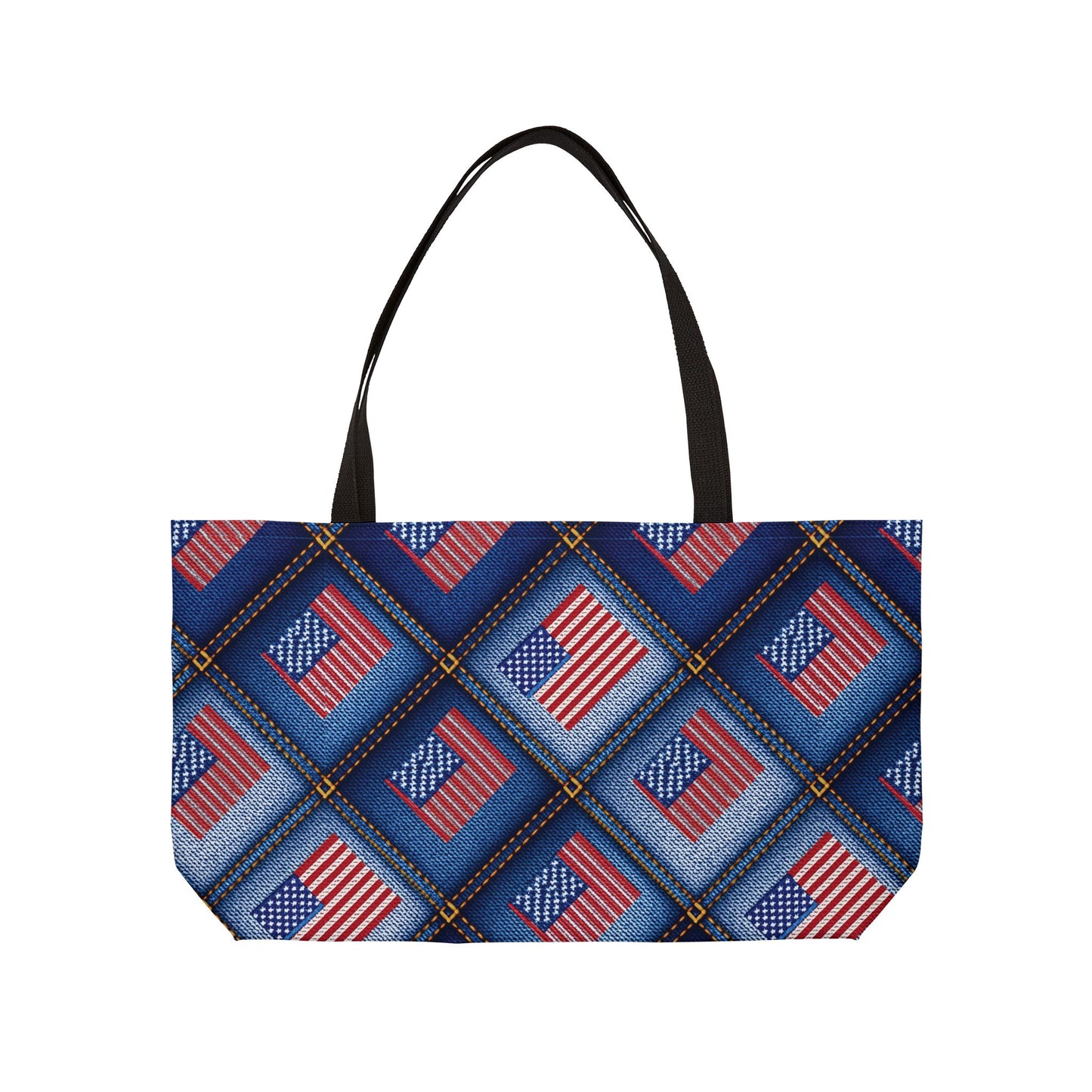 4th of July Denim Print Yoga Bag High-Quality 100% Spun Poly 24x13 Canvas Bag 74