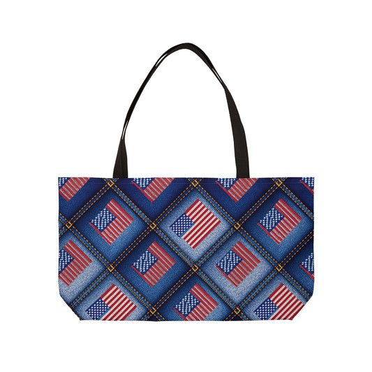 4th of July Denim Print Yoga Bag High-Quality 100% Spun Poly 24x13 Canvas Bag 74