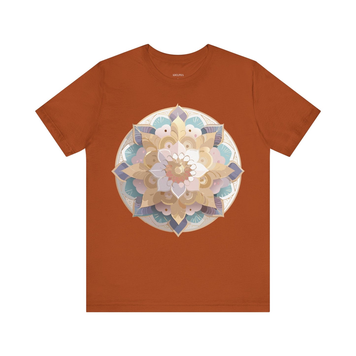 Adelpha Mandala Graphic Tee Unisex Jersey Short Sleeve Vintage Inspired Art Design Shirt