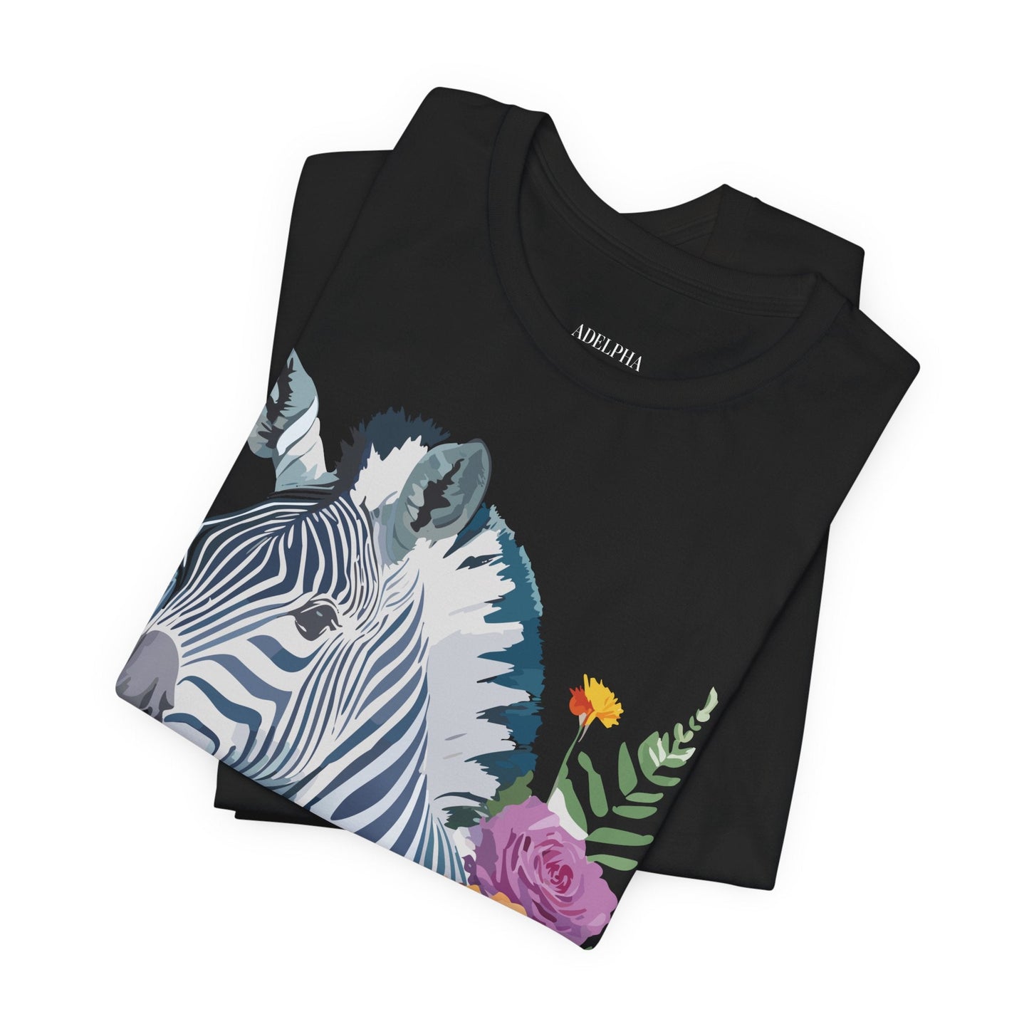 Zebra Graphic Unisex 100 Cotton Vintage Animal Art T-Shirt 4