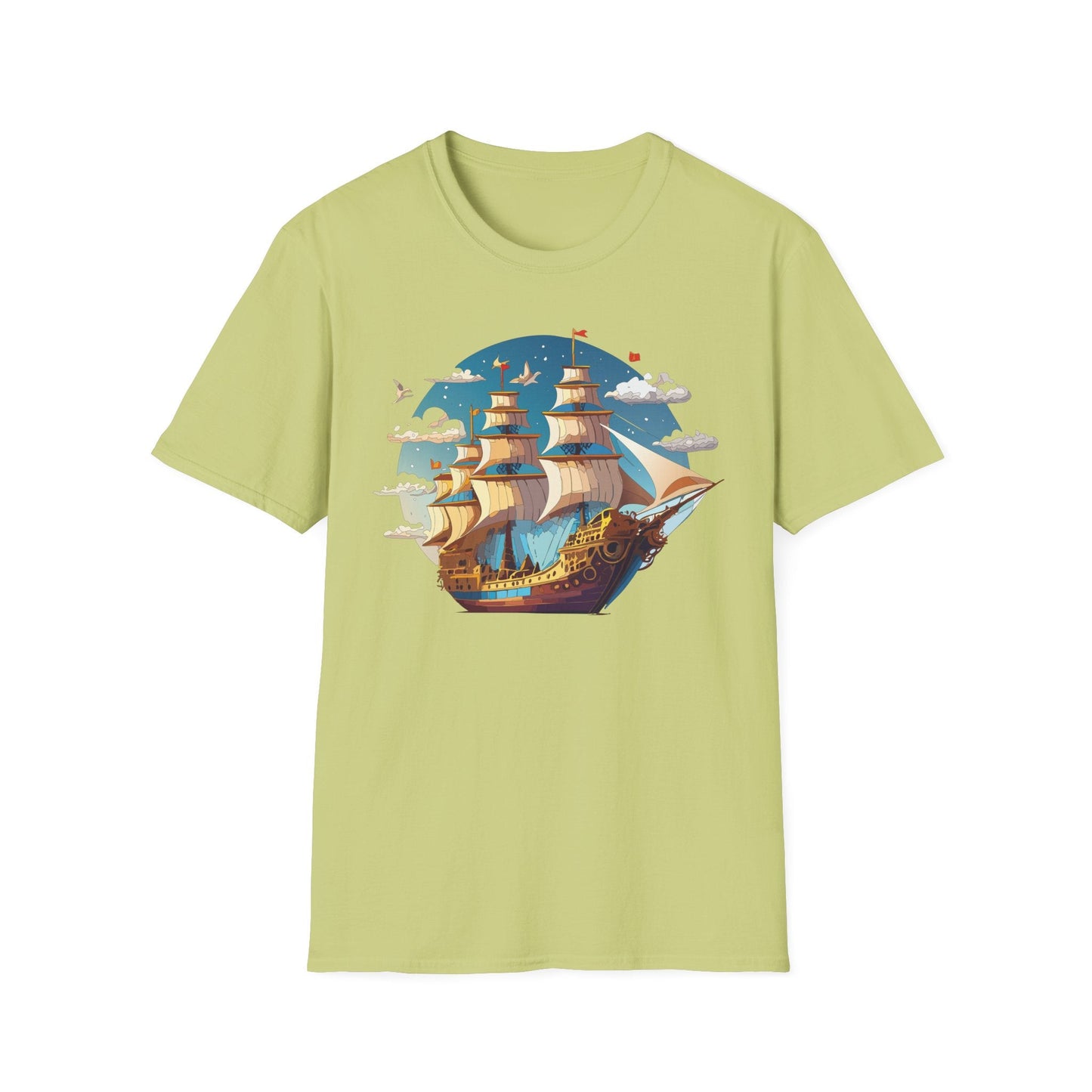 Ship T Shirts Frigate Vessel Tee Shirt Unisex Gildan Softstyle 64000 Cotton Tee Comfort Fit