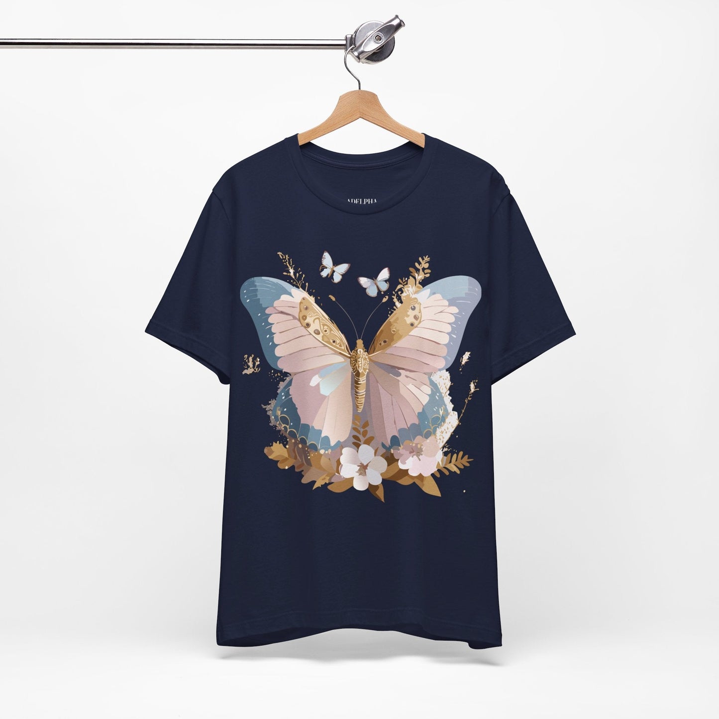 Butterfly Graphic Tee Unisex Short Sleeve Art Design By Adelpha