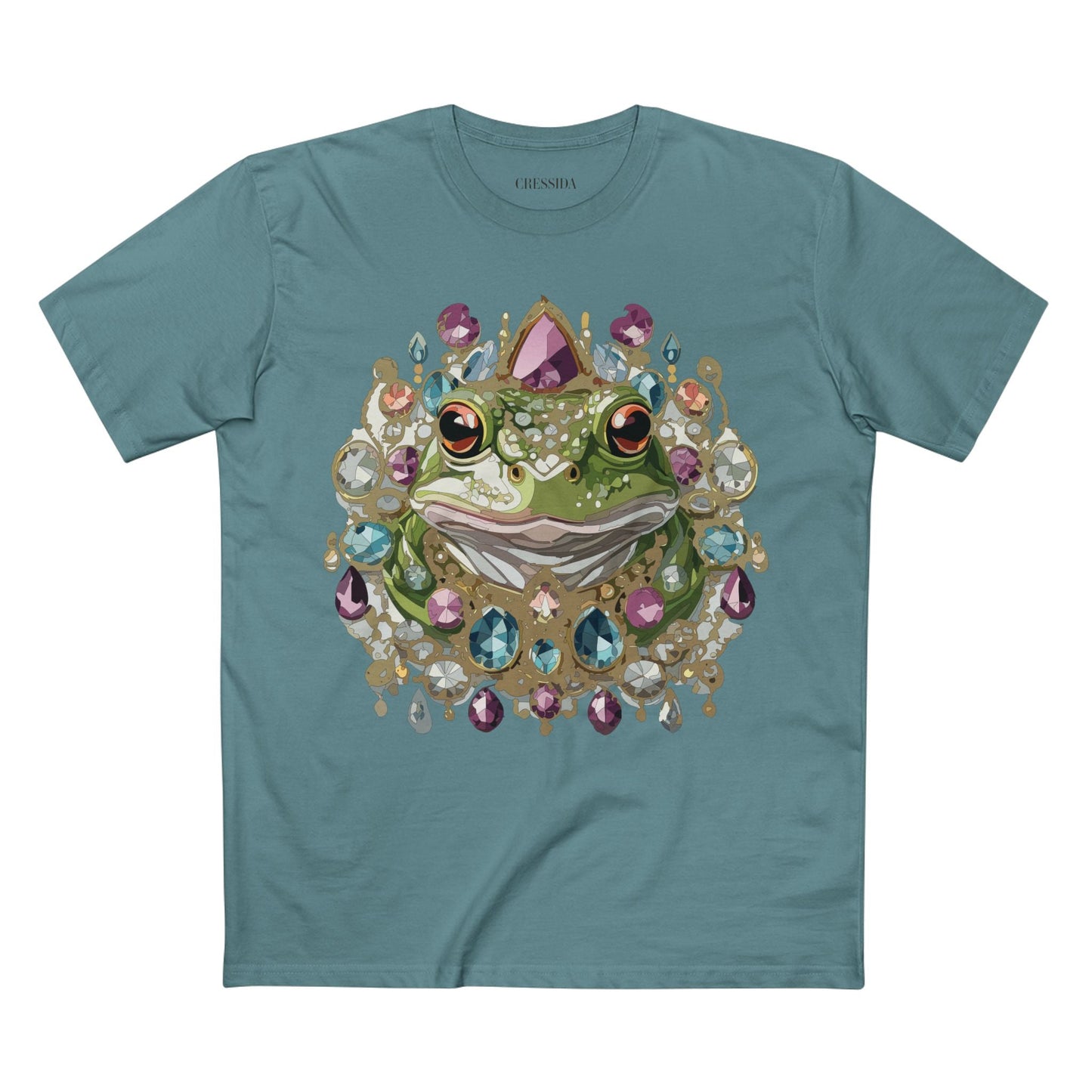 Frog Graphic Unisex 100 Cotton Tee With Unique Animal Golden Medallion Art Design 28