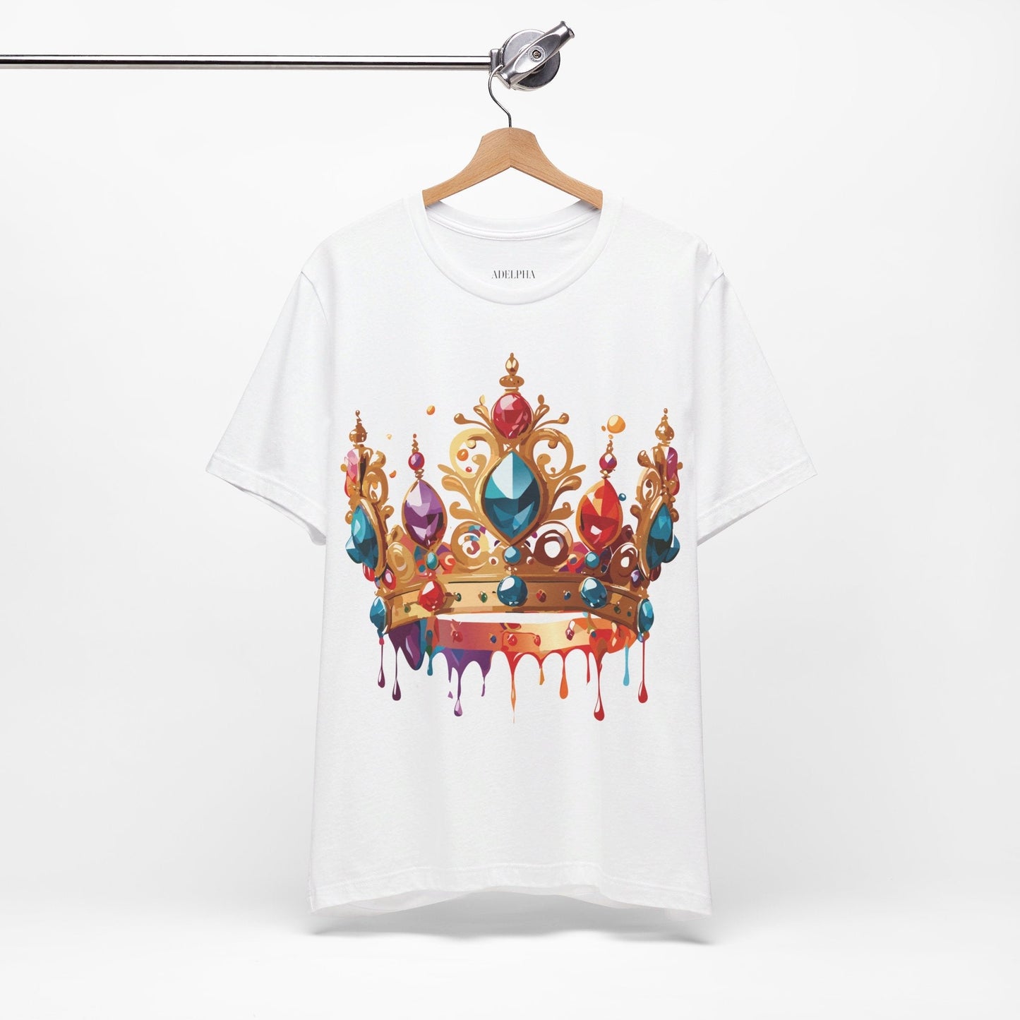 Adelpha Vintage Inspired Graphic Tee Crown Shirt Unisex Short Sleeve Art Design Edition