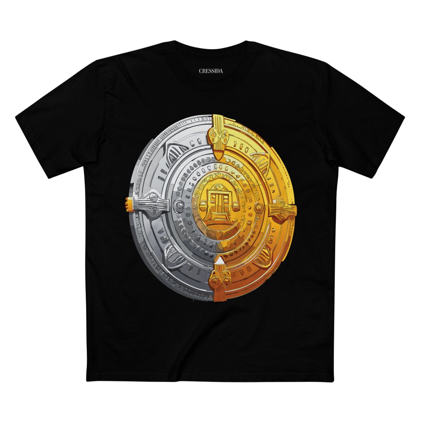 Antique Gold Coin Graphic Design T-Shirt Unisex 100 Cotton With Golden Print Artwork Tee 15