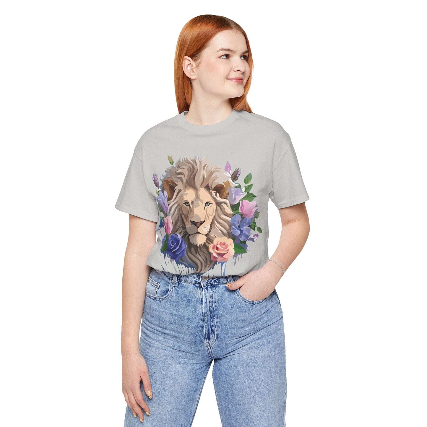 Lion Graphic Unisex 100 Cotton Vintage Animal Artwork Tee 4