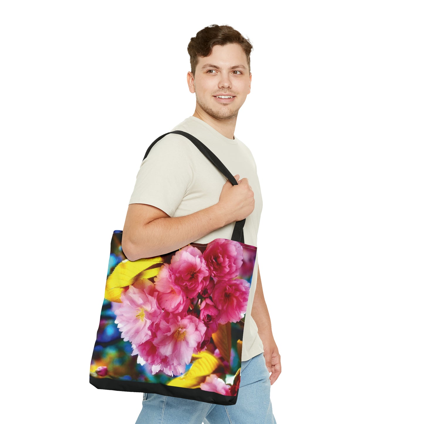 Canvas Bag with Floral Prints