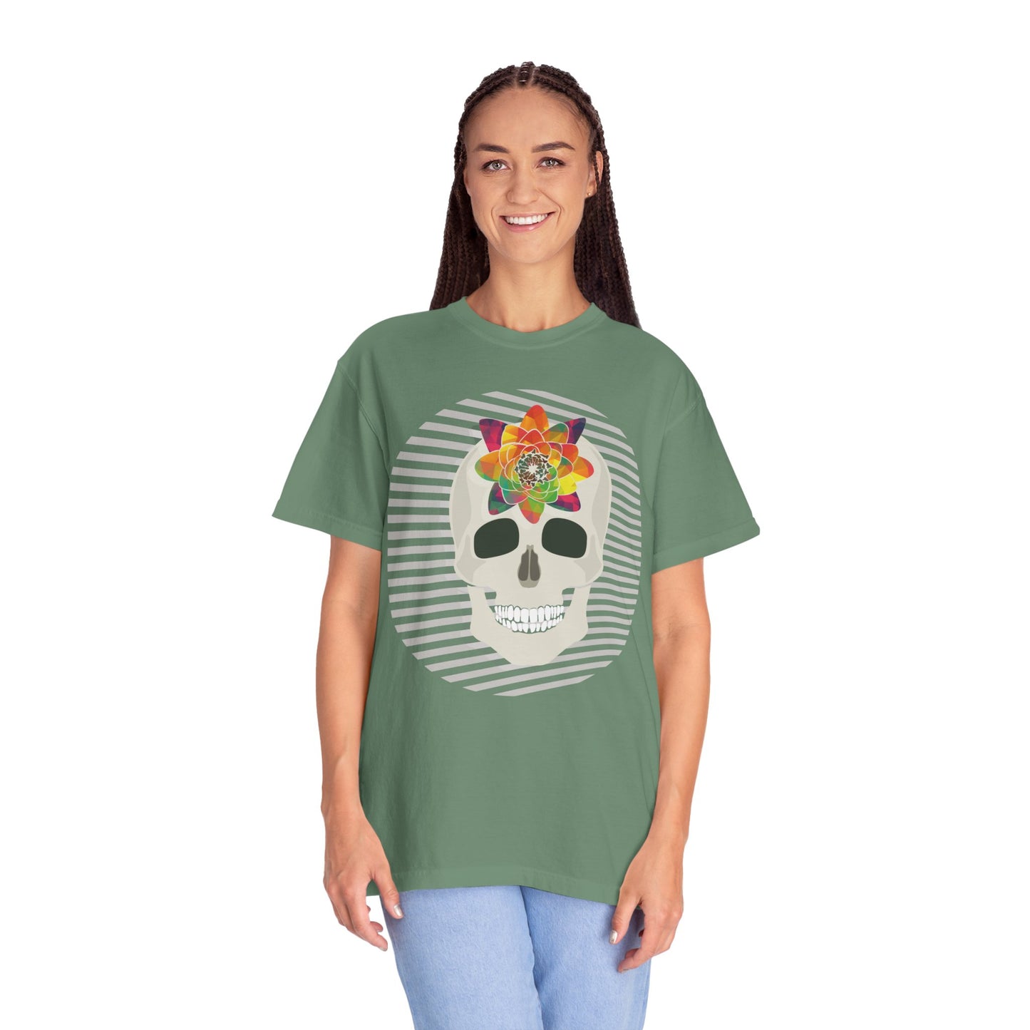 Unisex Cotton Tee Shirt with Skull