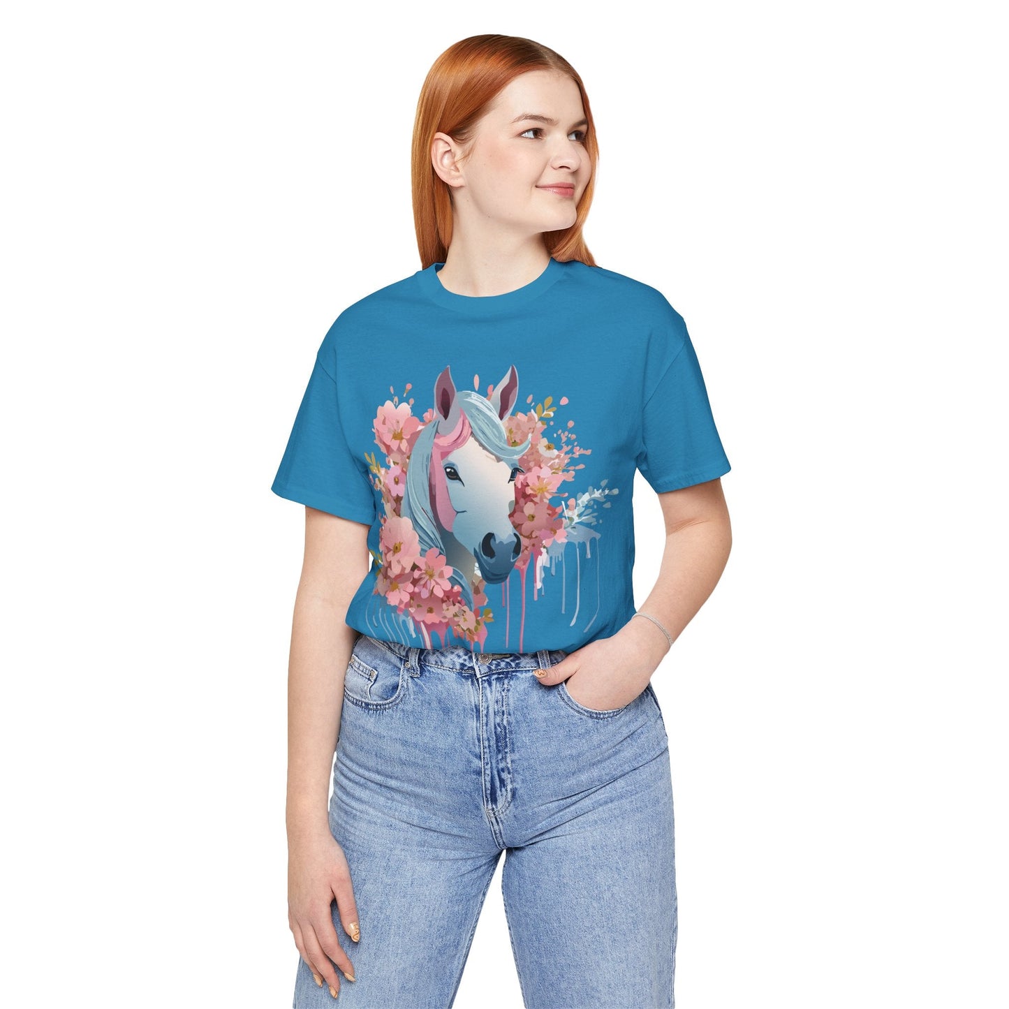 Horse Graphic Unisex 100 Cotton Vintage Animal Art T-Shirt 14