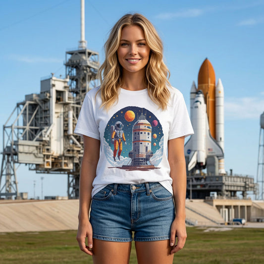 Cosmos Astronaut Graphic Tee Staple Unisex 100 Cotton Tee Shirt - CS-33