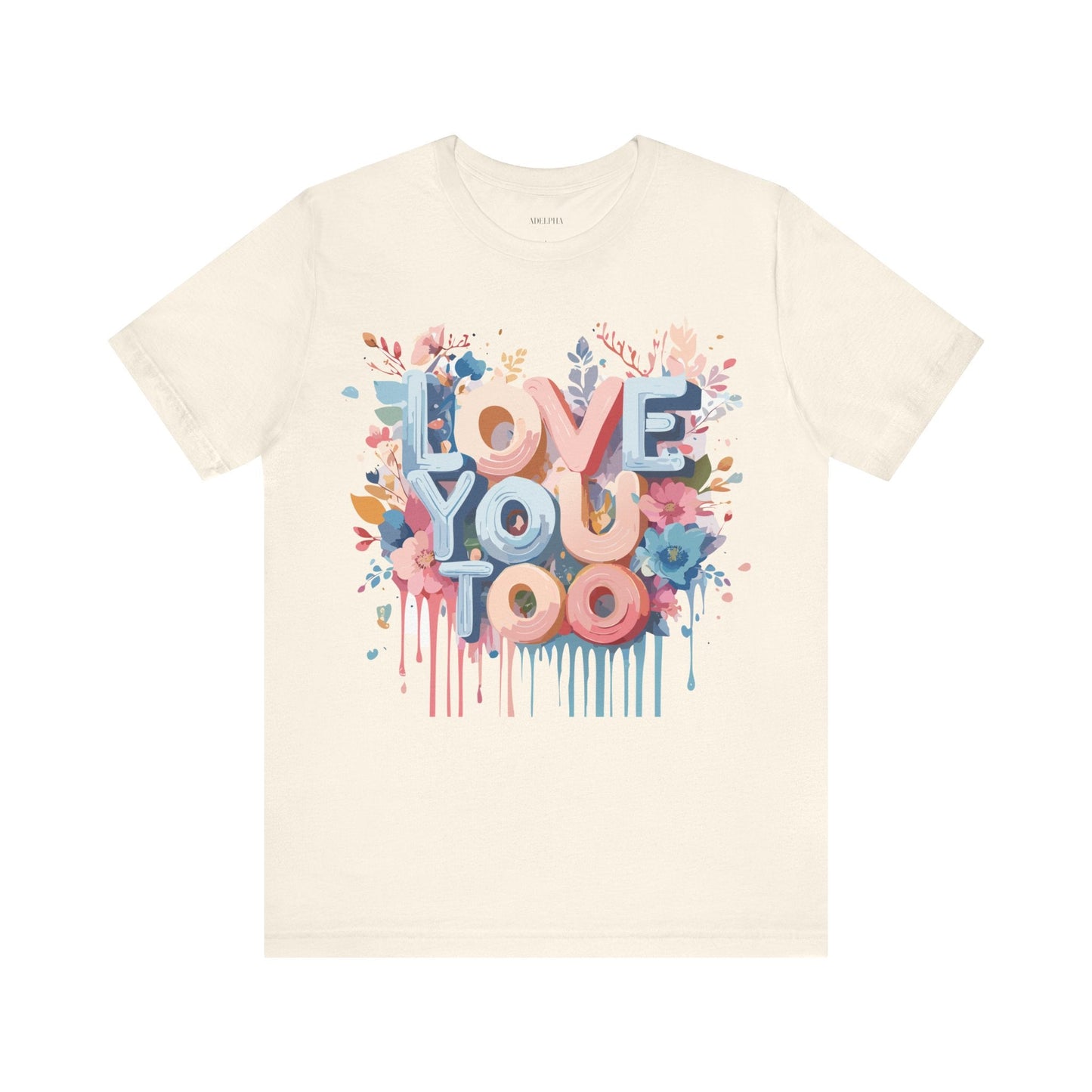Valentine Day Graphic Unisex 100 Cotton Vintage Artwork with Love and Flower Design Tee 41
