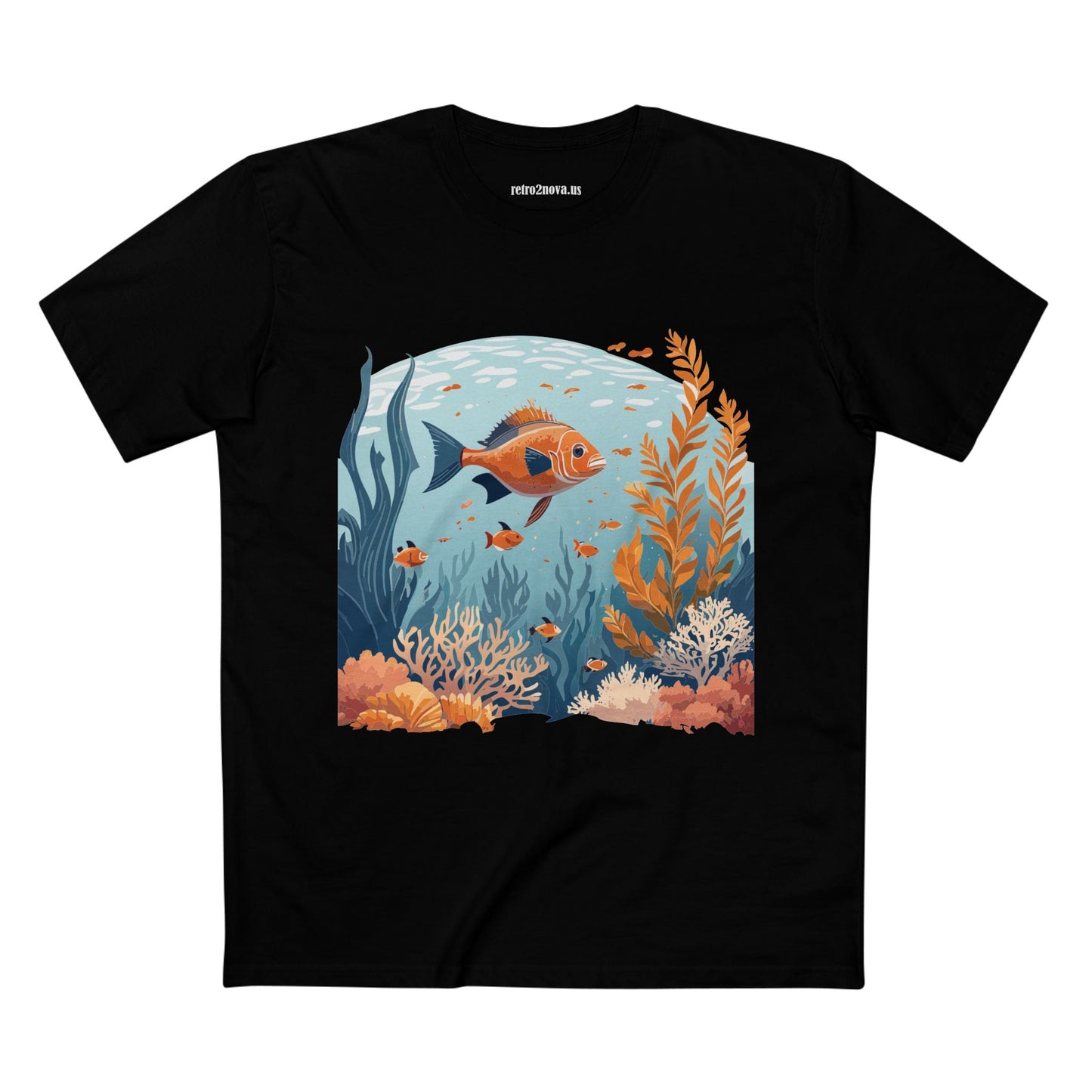 Ocean Shirt Ocean Pacific Premium Cotton Tee With Original Art Design From Retro2Nova Art Collection